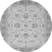 Round Oriental Gray Traditional Rug, abs2778gry