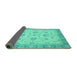 Sideview of Oriental Turquoise Traditional Rug, abs2778turq