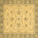 Square Oriental Brown Traditional Rug, abs2778brn