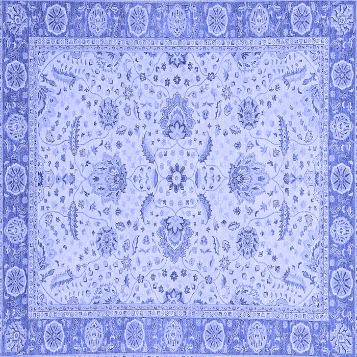 Square Oriental Blue Traditional Rug, abs2778blu