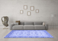 Machine Washable Oriental Blue Traditional Rug, wshabs2778blu