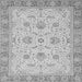 Square Machine Washable Oriental Gray Traditional Rug, wshabs2778gry