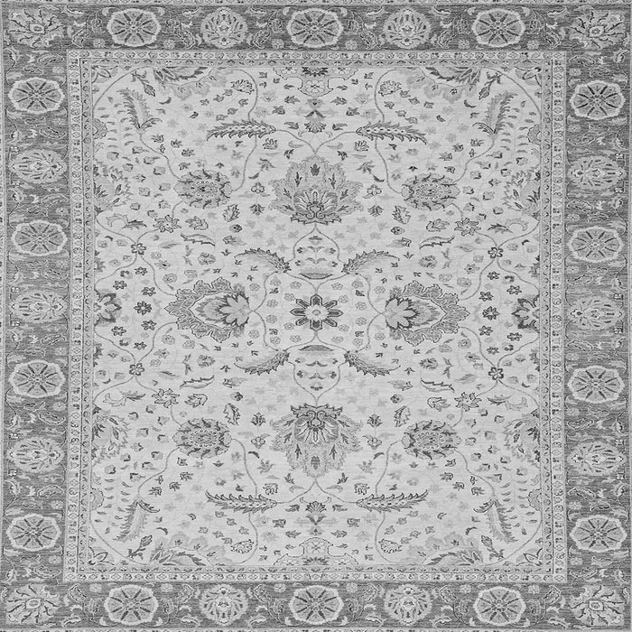 Square Oriental Gray Traditional Rug, abs2778gry