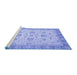 Sideview of Machine Washable Oriental Blue Traditional Rug, wshabs2778blu