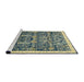 Sideview of Machine Washable Abstract Brown Gold Rug, wshabs2779
