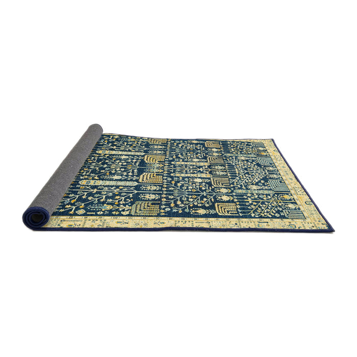 Sideview of Abstract Brown Gold Oriental Rug, abs2779