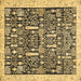 Square Oriental Brown Traditional Rug, abs2779brn