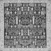 Square Oriental Gray Traditional Rug, abs2779gry