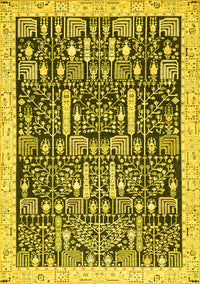 Oriental Yellow Traditional Rug, abs2779yw