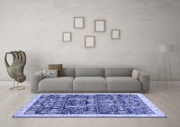 Machine Washable Oriental Blue Traditional Rug, wshabs2779blu