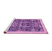 Sideview of Machine Washable Oriental Pink Traditional Rug, wshabs2779pnk