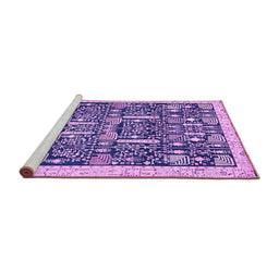 Sideview of Machine Washable Oriental Purple Traditional Area Rugs, wshabs2779pur