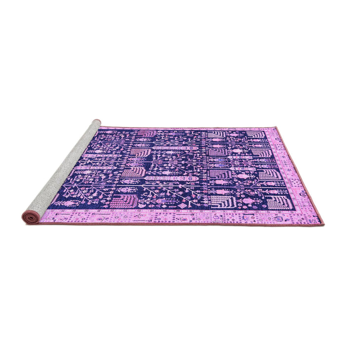 Sideview of Machine Washable Oriental Purple Traditional Area Rugs, wshabs2779pur