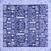 Square Oriental Blue Traditional Rug, abs2779blu