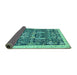 Sideview of Oriental Turquoise Traditional Rug, abs2779turq