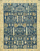 Abstract Brown Gold Oriental Rug, abs2779