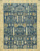 Machine Washable Abstract Brown Gold Rug, wshabs2779