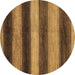 Round Oriental Brown Modern Rug, abs277brn