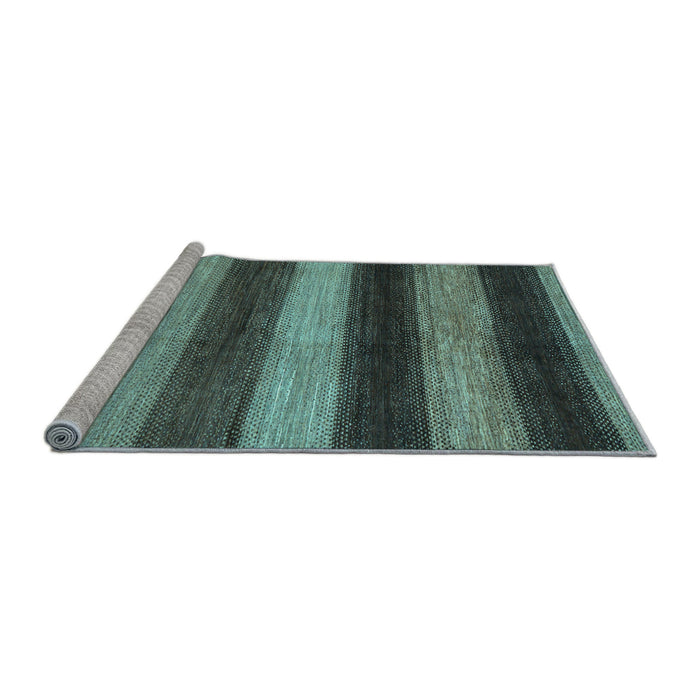 Sideview of Machine Washable Oriental Light Blue Modern Rug, wshabs277lblu