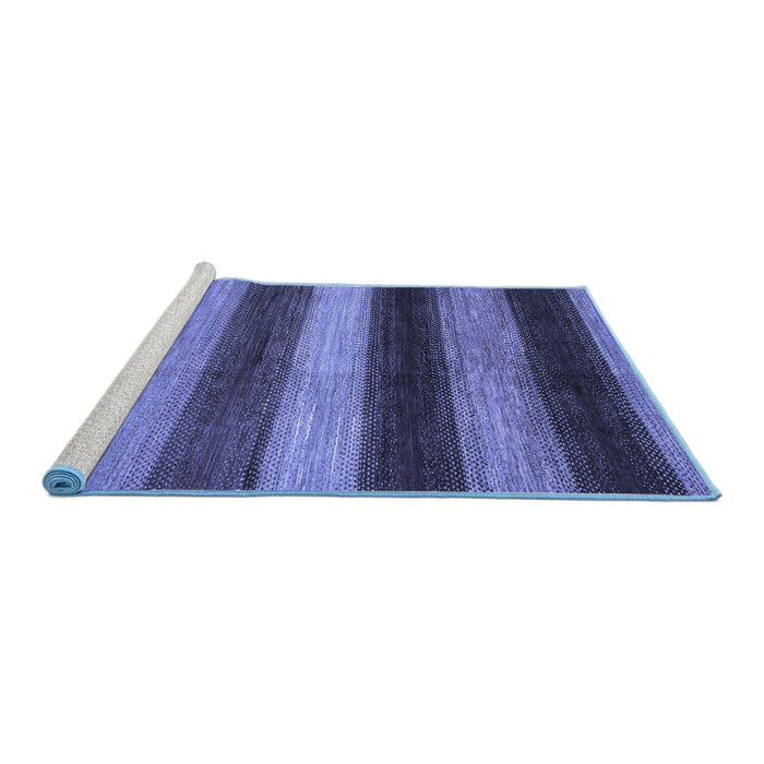 Sideview of Machine Washable Oriental Blue Modern Rug, wshabs277blu