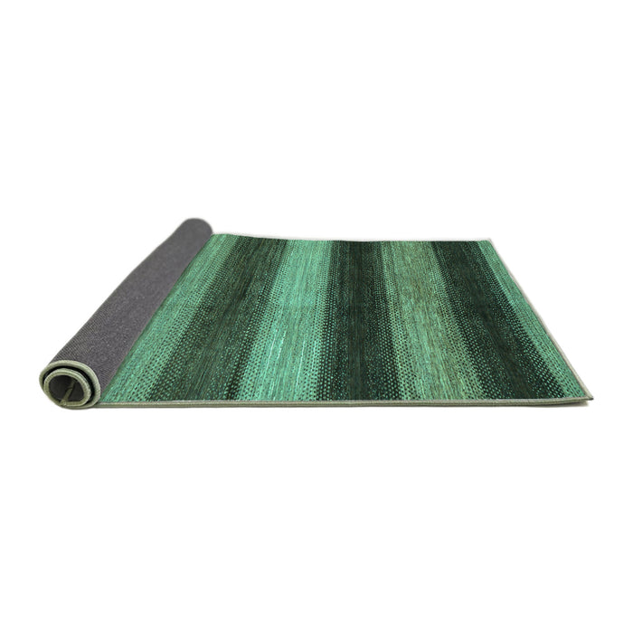 Sideview of Oriental Turquoise Modern Rug, abs277turq