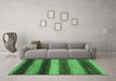 Machine Washable Oriental Emerald Green Modern Area Rugs in a Living Room,, wshabs277emgrn