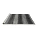 Sideview of Machine Washable Oriental Gray Modern Rug, wshabs277gry