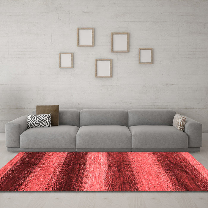 Modern Red Washable Rugs