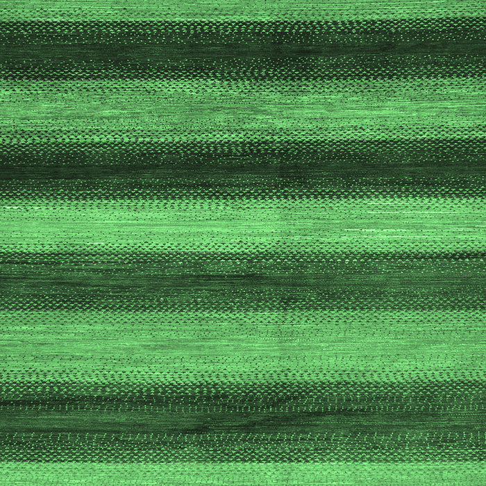 Square Machine Washable Oriental Emerald Green Modern Area Rugs, wshabs277emgrn