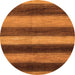 Round Oriental Orange Modern Rug, abs277org