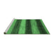 Sideview of Machine Washable Oriental Emerald Green Modern Area Rugs, wshabs277emgrn