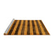 Sideview of Machine Washable Abstract Red Brown Rug, wshabs278