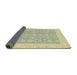 Sideview of Abstract Brown Gold Oriental Rug, abs2780