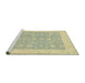 Sideview of Machine Washable Abstract Brown Gold Rug, wshabs2780