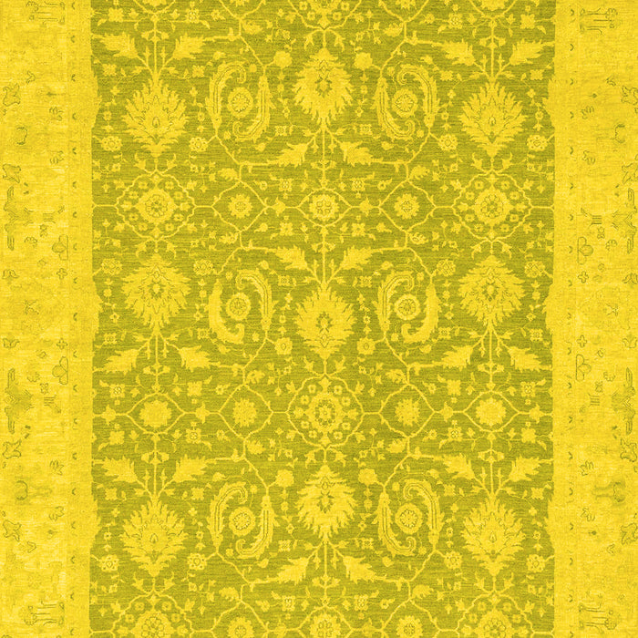 Machine Washable Oriental Yellow Traditional Rug, wshabs2780yw