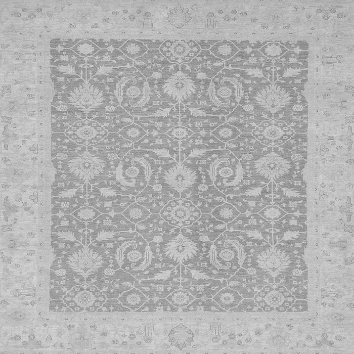 Square Machine Washable Oriental Gray Traditional Rug, wshabs2780gry