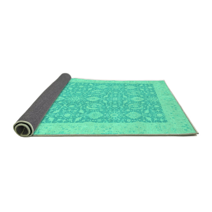 Sideview of Oriental Turquoise Traditional Rug, abs2780turq