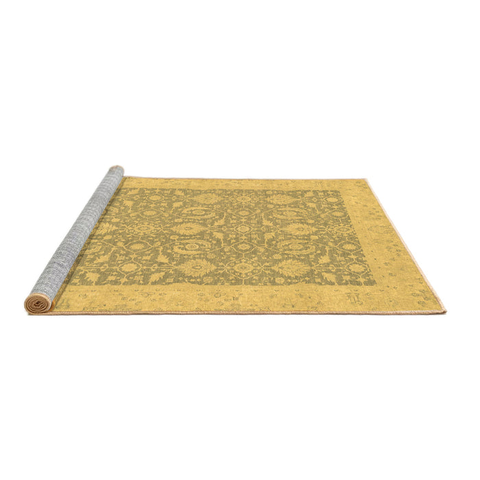 Sideview of Machine Washable Oriental Brown Traditional Rug, wshabs2780brn