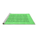 Sideview of Machine Washable Oriental Emerald Green Traditional Area Rugs, wshabs2780emgrn