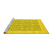 Sideview of Machine Washable Oriental Yellow Traditional Rug, wshabs2780yw