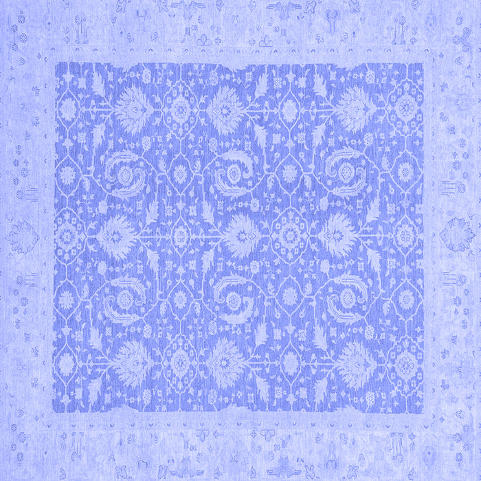 Square Oriental Blue Traditional Rug, abs2780blu