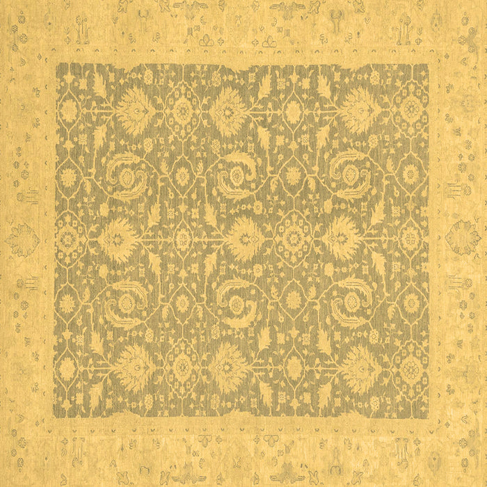 Square Oriental Brown Traditional Rug, abs2780brn