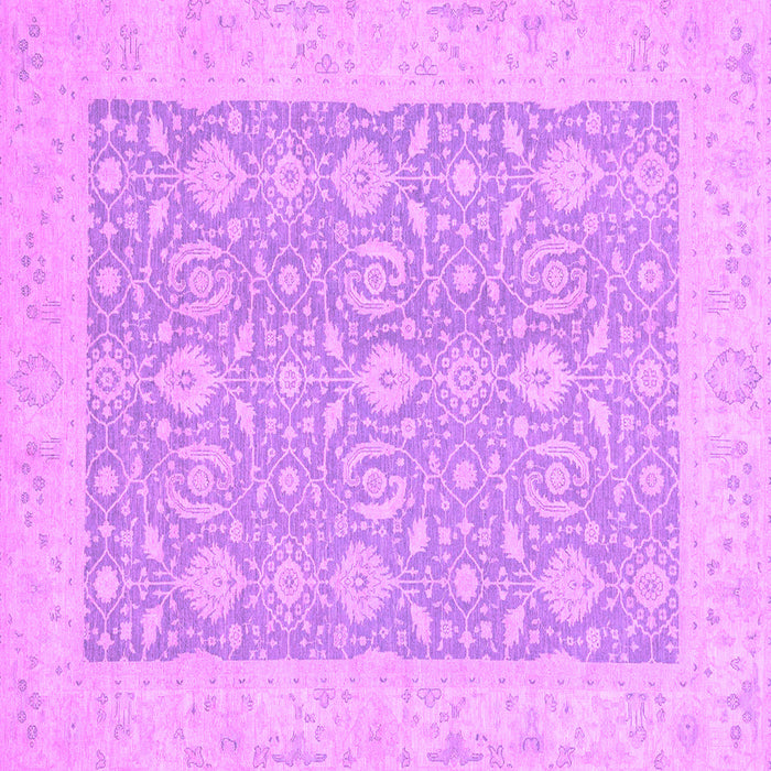 Square Oriental Purple Traditional Rug, abs2780pur