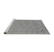 Sideview of Machine Washable Abstract Gray Modern Rug, wshabs2781gry