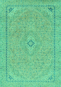 Abstract Turquoise Modern Rug, abs2781turq