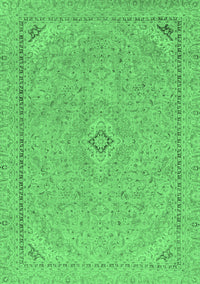 Abstract Emerald Green Modern Rug, abs2781emgrn