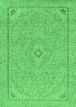 Abstract Emerald Green Modern Rug, abs2781emgrn