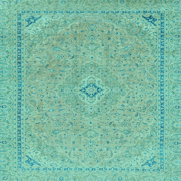 Square Abstract Light Blue Modern Rug, abs2781lblu