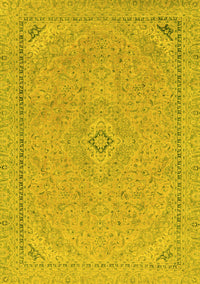 Abstract Yellow Modern Rug, abs2781yw