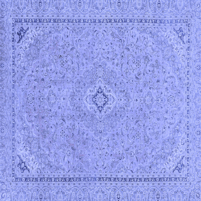 Square Abstract Blue Modern Rug, abs2781blu